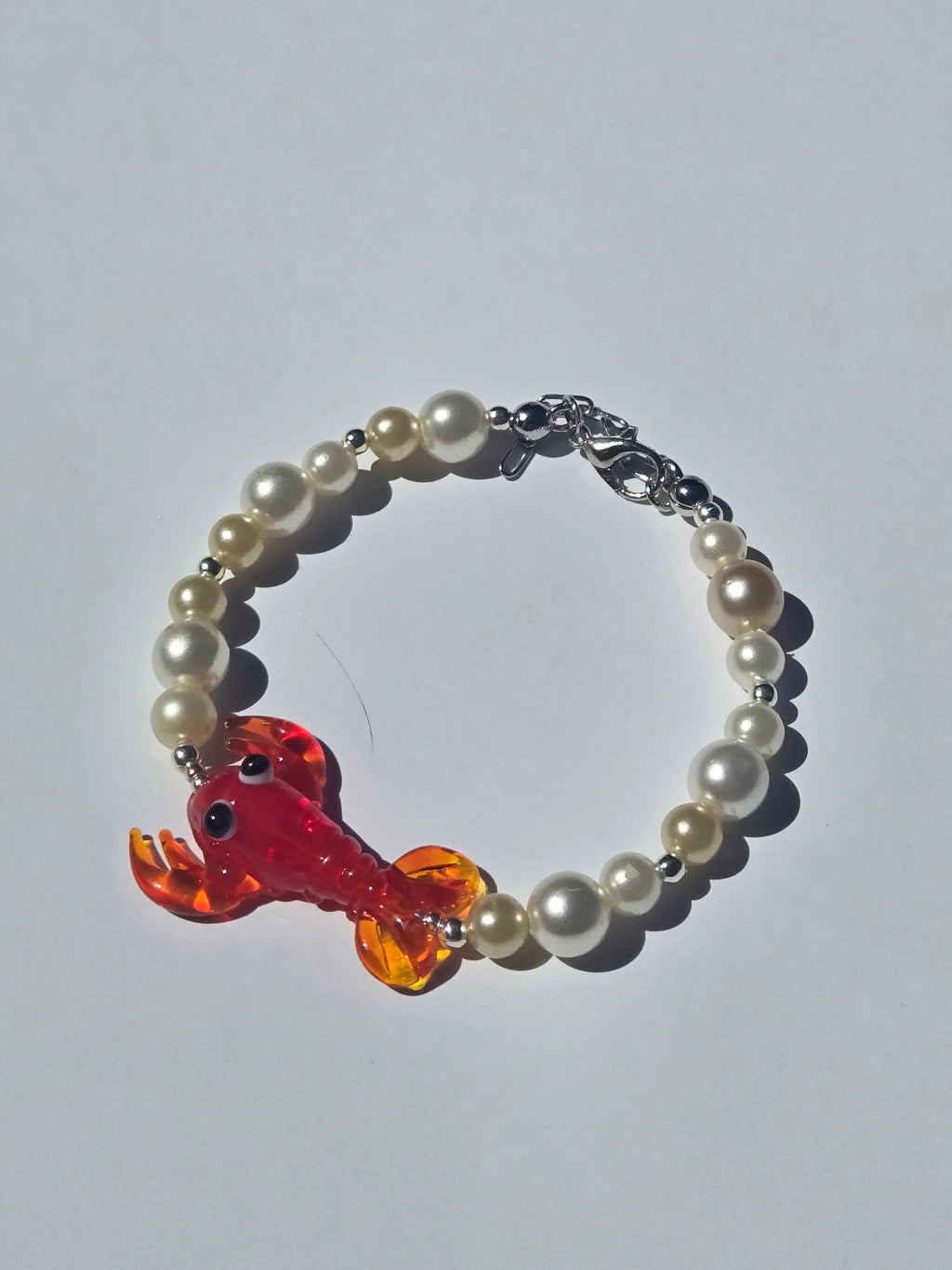 Pearl lobster bracelet